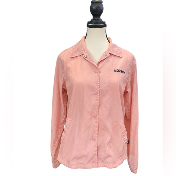 Stussy Women's Peach Windbreaker Jacket size S very good condition - Picture 2 of 10